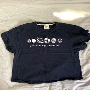 Navy blue crop top
